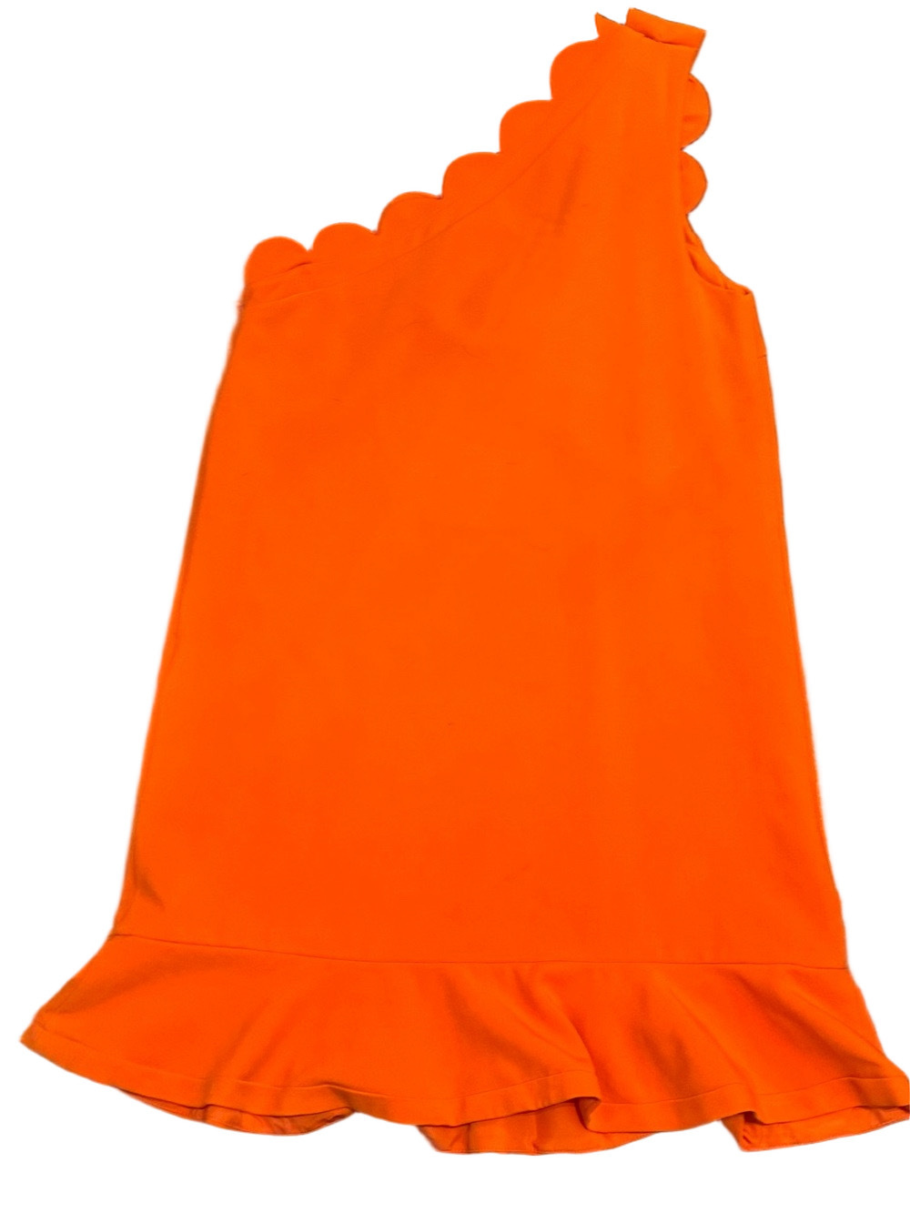Victoria Beckham for Target One-Shoulder Orange Scallop & Bow Dress Size M - Picture 3 of 3